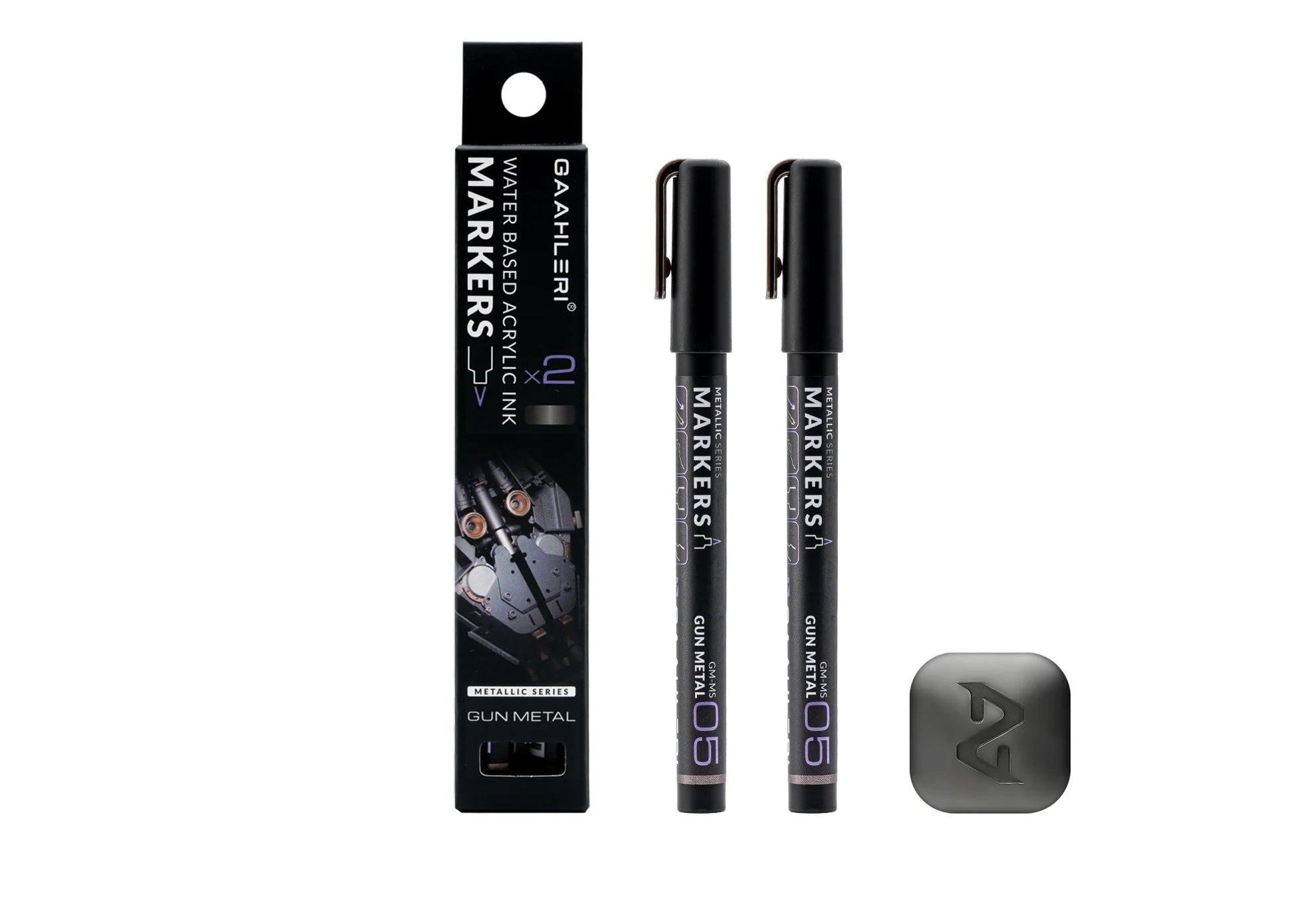 Metallic Series Markers Gun Metal (Set of 2)