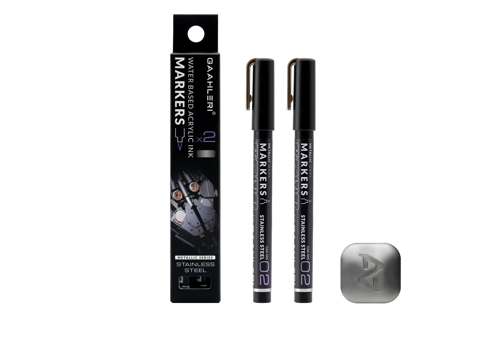 Metallic Series Markers Stainless Steel (Set of 2)