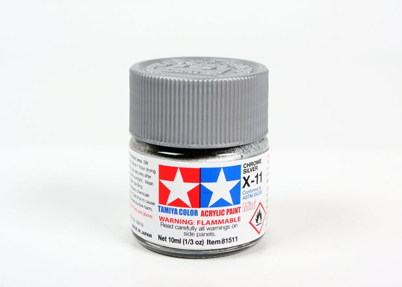 Tamiya Acrylic Mini X-11 Chrome Silver (10ml)