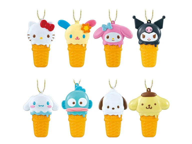 Hello Kitty & Friends Ice Creamy Box of 10 Random Keychains