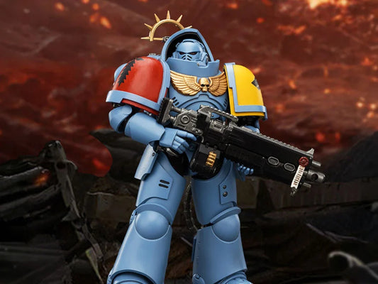 Warhammer 40,000 Space Marine 2 Space Wolves Heavy Intercessor with Heavy Bolt Rifle and Bolt Pistol (Game Edition) 1/18 Scale Action Figure