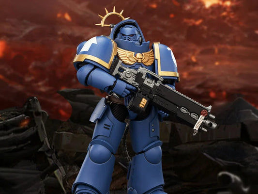 Warhammer 40,000 Space Marine 2 Ultramarines Heavy Intercessor with Heavy Bolt Rifle and Bolt Pistol (Game Edition) 1/18 Scale Action Figure