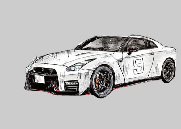 MF Ghost No. 2 Aiba Shun's R35 Nissan GT-R NISMO (Vol.1 Odawara Pikes Peak Ver.) 1/24 Scale Model Kit