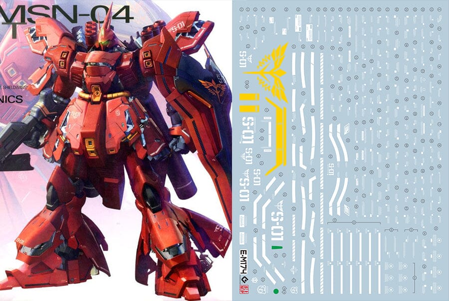 E03 MG Sazabi Ver. Ka Water Slide Decal