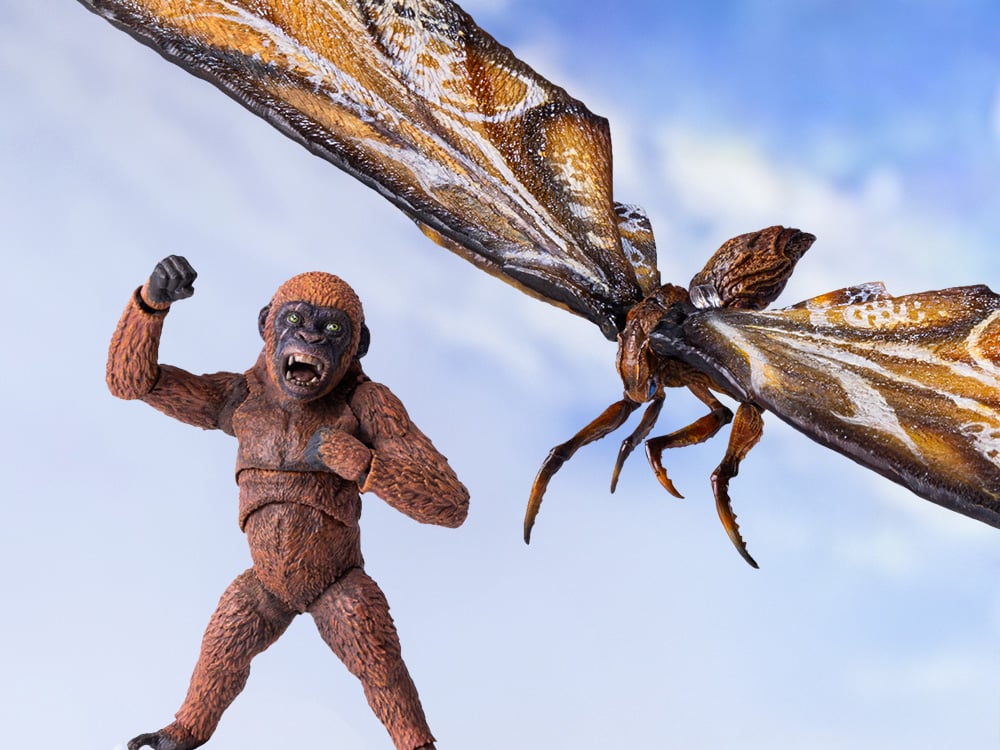 モスラフィギュア Godzilla x Kong The New Empire Mothra and Suko Action Figure Set