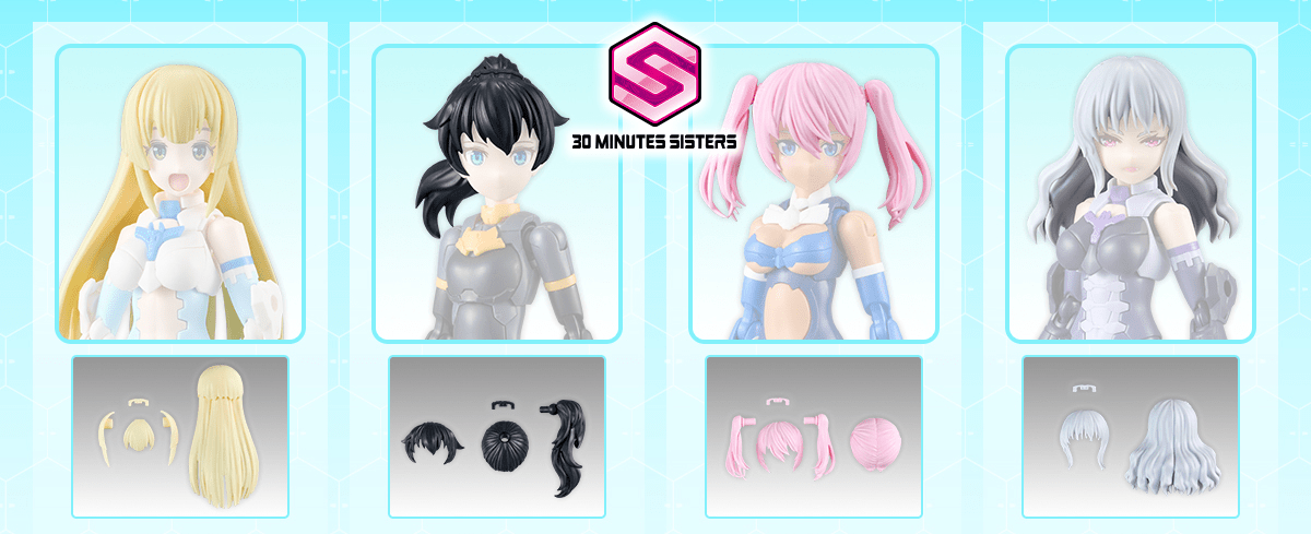 30 Minutes Sisters Option Hair Style Parts Vol.11 Set of 4 Accessory Kits