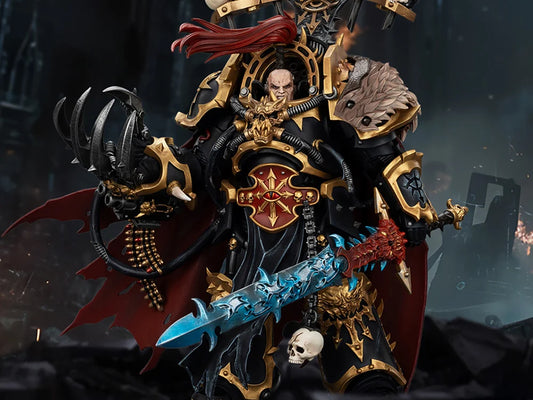Warhammer 40,000 Black Legion Abaddon the Despoiler with Drach'nyen and the Talon of Horus 1/18 Scale Action Figure