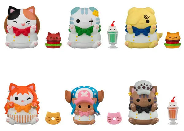 One Piece Mega Cat Project NyanPieceNyan! DINER! Box of 6 Random