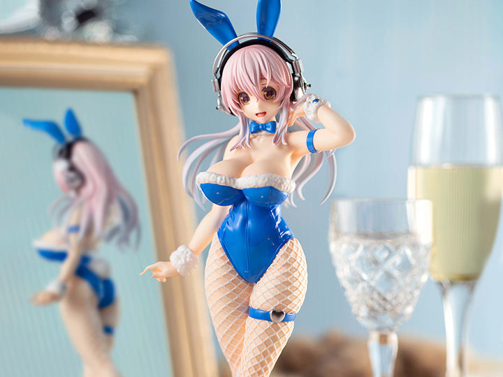 Super Sonico BiCute Bunnies PVC Figure - Pearl White Bunny Outfit Collectible