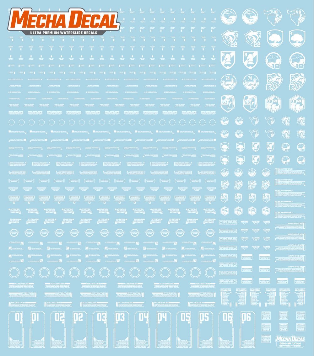 Mecha Decal 004-W CARTOGRAF 1/144