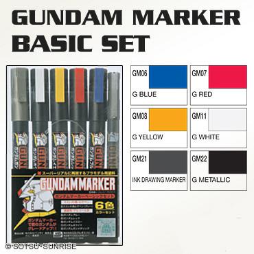 Gundam Marker Zeon Set (6 Markers) NEW