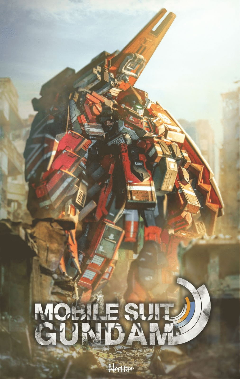 1/100 RX-121-1 Gundam TR-1 [Hazel Custom] Unit 4 - Kitbash Custom Build Modeled by noctizer