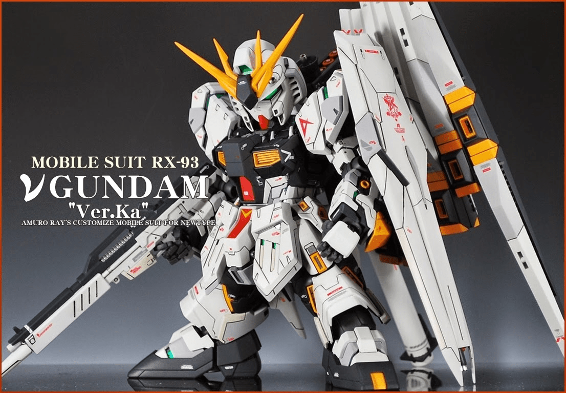 SD + MG 1/100 Nu Gundam Ver. Ka - Custom Build Modeled by Gunprakan