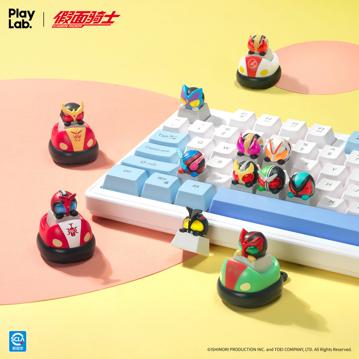 Kamen Riders Bumper Car Key Caps Set (10in1)