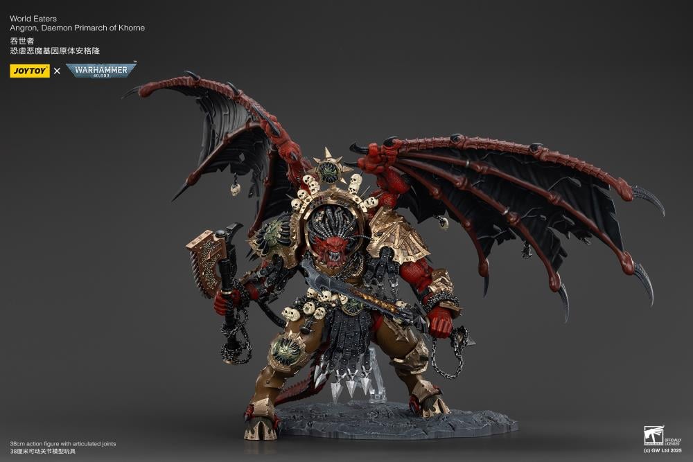 Warhammer 40K World Eaters Angron, Daemon Primarch of Khorne 1/18 Scale Action Figure