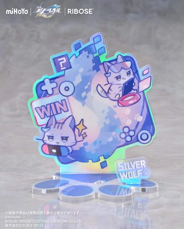 Honkai Star Rail Rise Up+ Chibi Cat Series Silver Wolf Figure