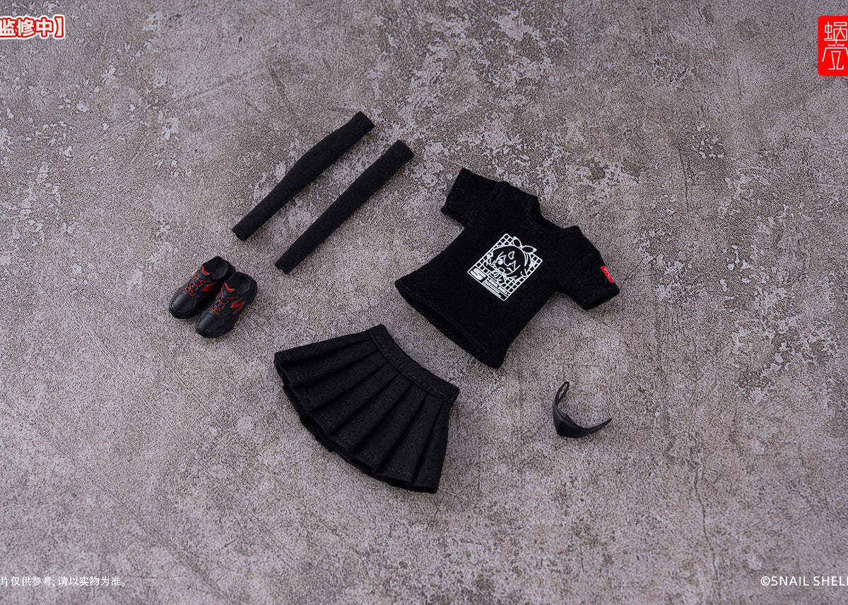 Snail Shell Employee Uniforms (Black) 1/12 Scale Accessory