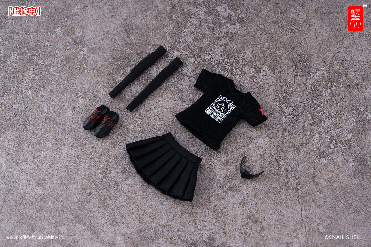Snail Shell Employee Uniforms (Black) 1/12 Scale Accessory