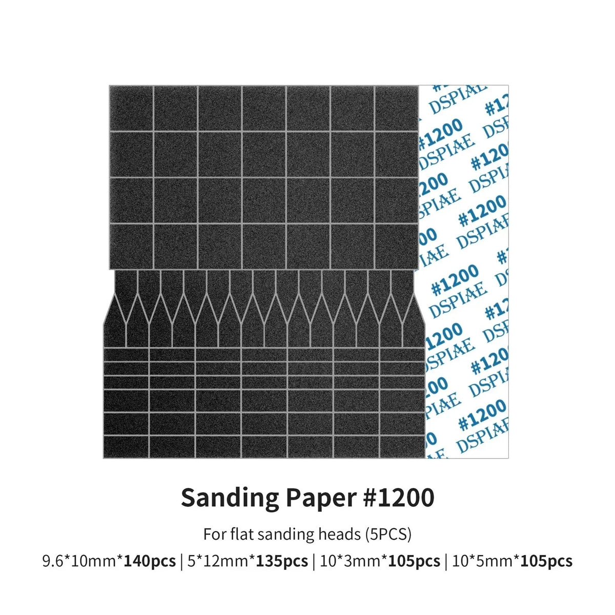 DSPIAE SP-ES12 Sanding Paper for Flat Reciprocating Sanding Head #1200