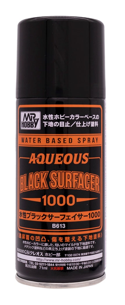 B613 Aqueous Black Surfacer 1000 (Spray Type) Spray Can