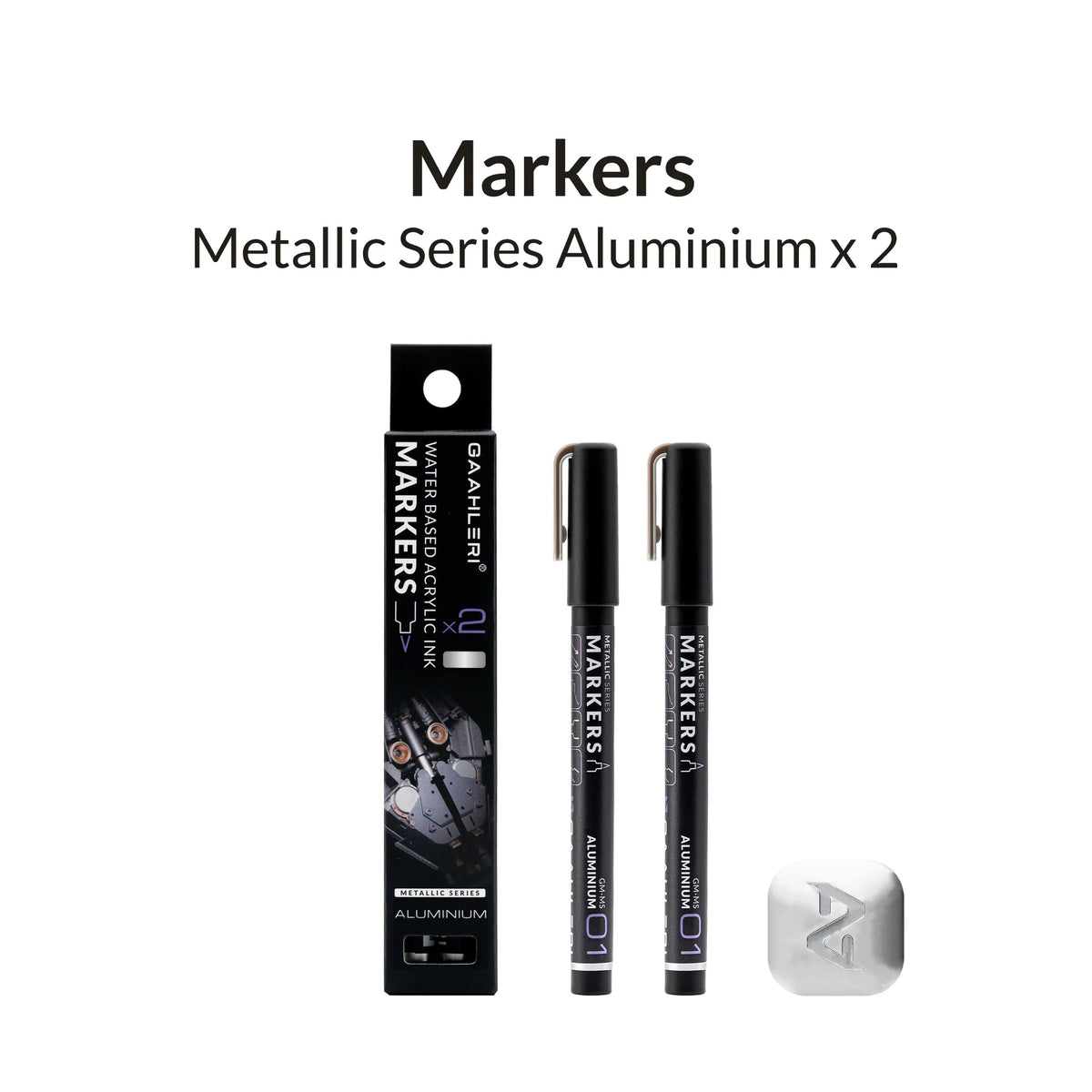 Metallic Series Markers Aluminium (Set of 2)
