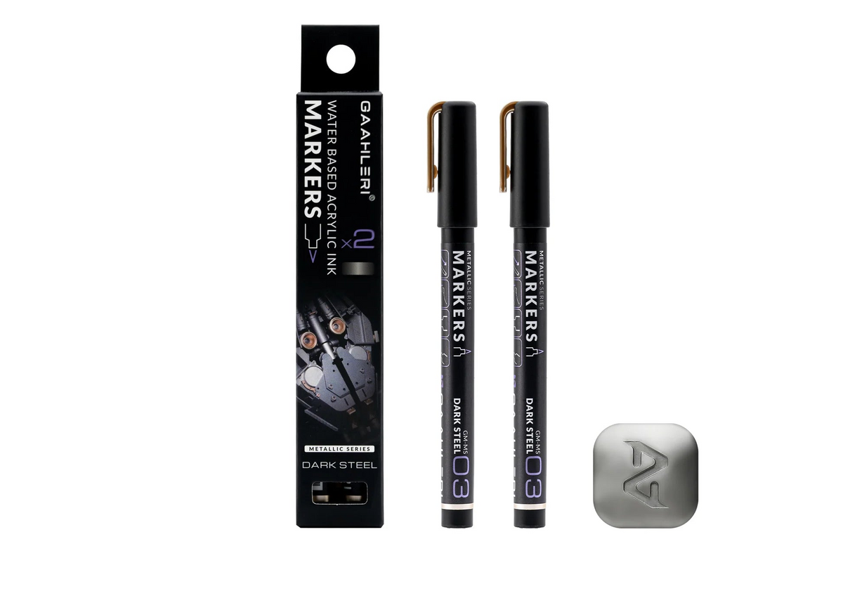 Metallic Series Markers Dark Steel (Set of 2)