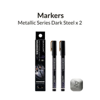 Metallic Series Markers Dark Steel (Set of 2)