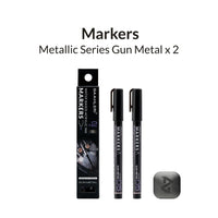 Metallic Series Markers Gun Metal (Set of 2)