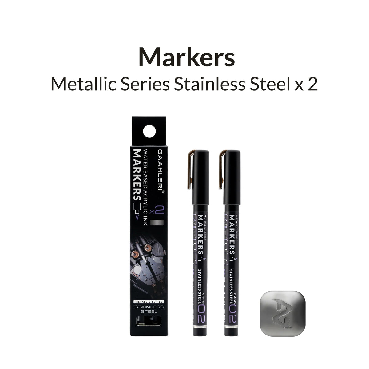 Metallic Series Markers Stainless Steel (Set of 2)