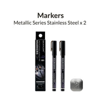Metallic Series Markers Stainless Steel (Set of 2)