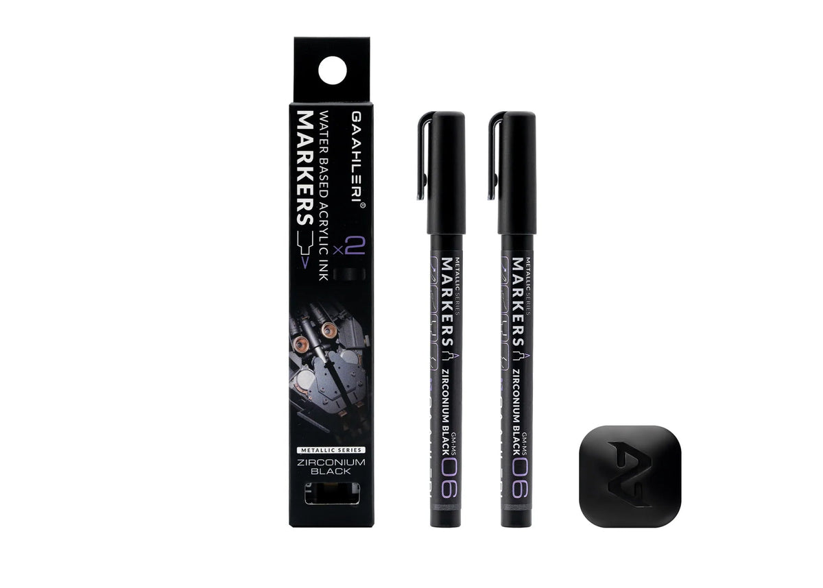 Metallic Series Markers Zirconium Black (Set of 2)
