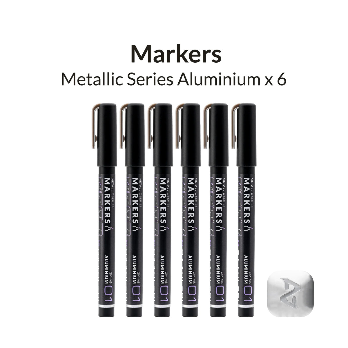 Metallic Series Markers Aluminium (Set of 6)