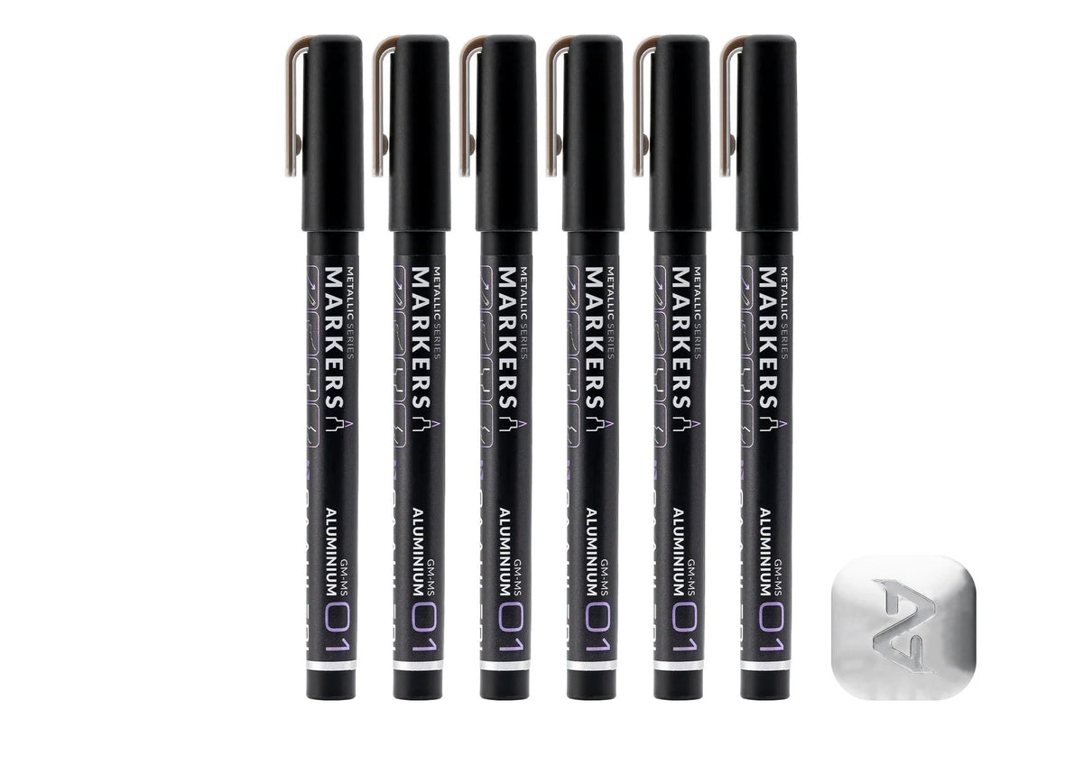 Metallic Series Markers Aluminium (Set of 6)