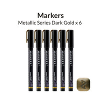 Metallic Series Markers Dark Gold (Set of 6)