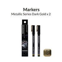 Metallic Series Markers Dark Gold (Set of 2)