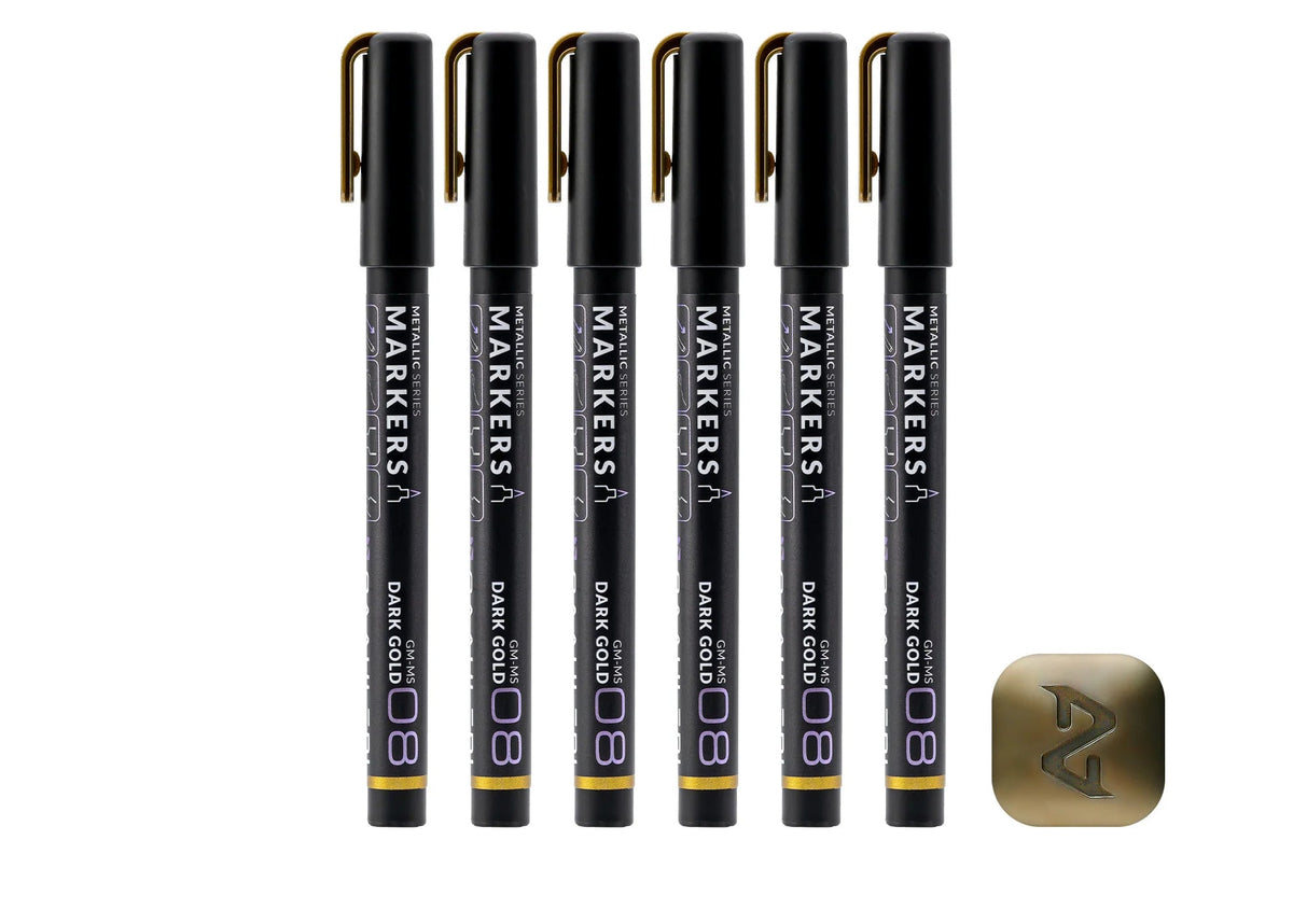 Metallic Series Markers Dark Gold (Set of 6)
