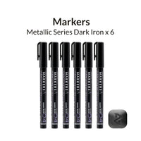 Metallic Series Markers Dark Iron (Set of 6)