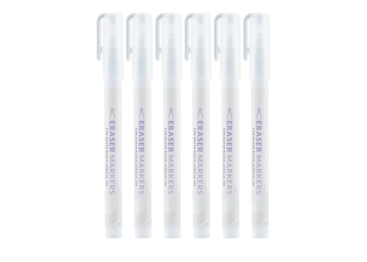 Metallic Series Markers Eraser (Set of 6)