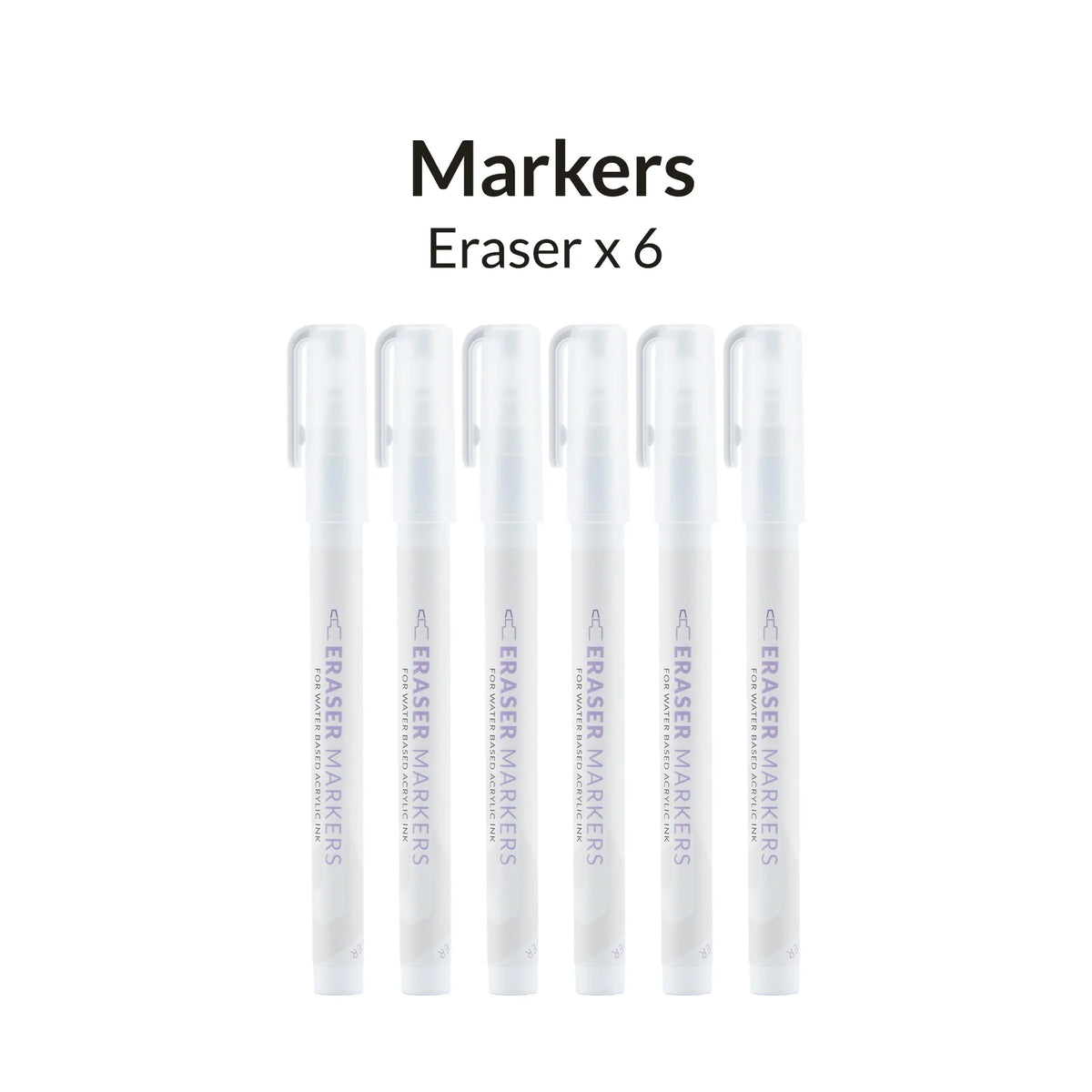 Metallic Series Markers Eraser (Set of 6)