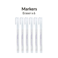 Metallic Series Markers Eraser (Set of 6)
