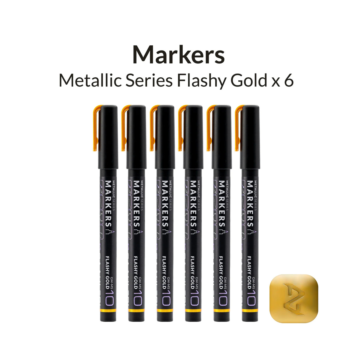 Metallic Series Markers Flashy Gold (Set of 6)