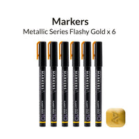 Metallic Series Markers Flashy Gold (Set of 6)