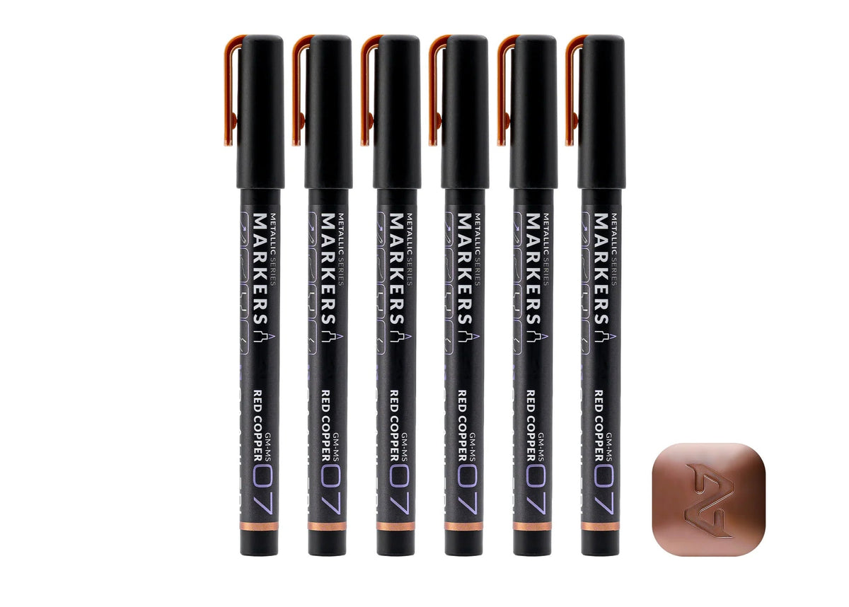 Metallic Series Markers Red Copper (Set of 6)