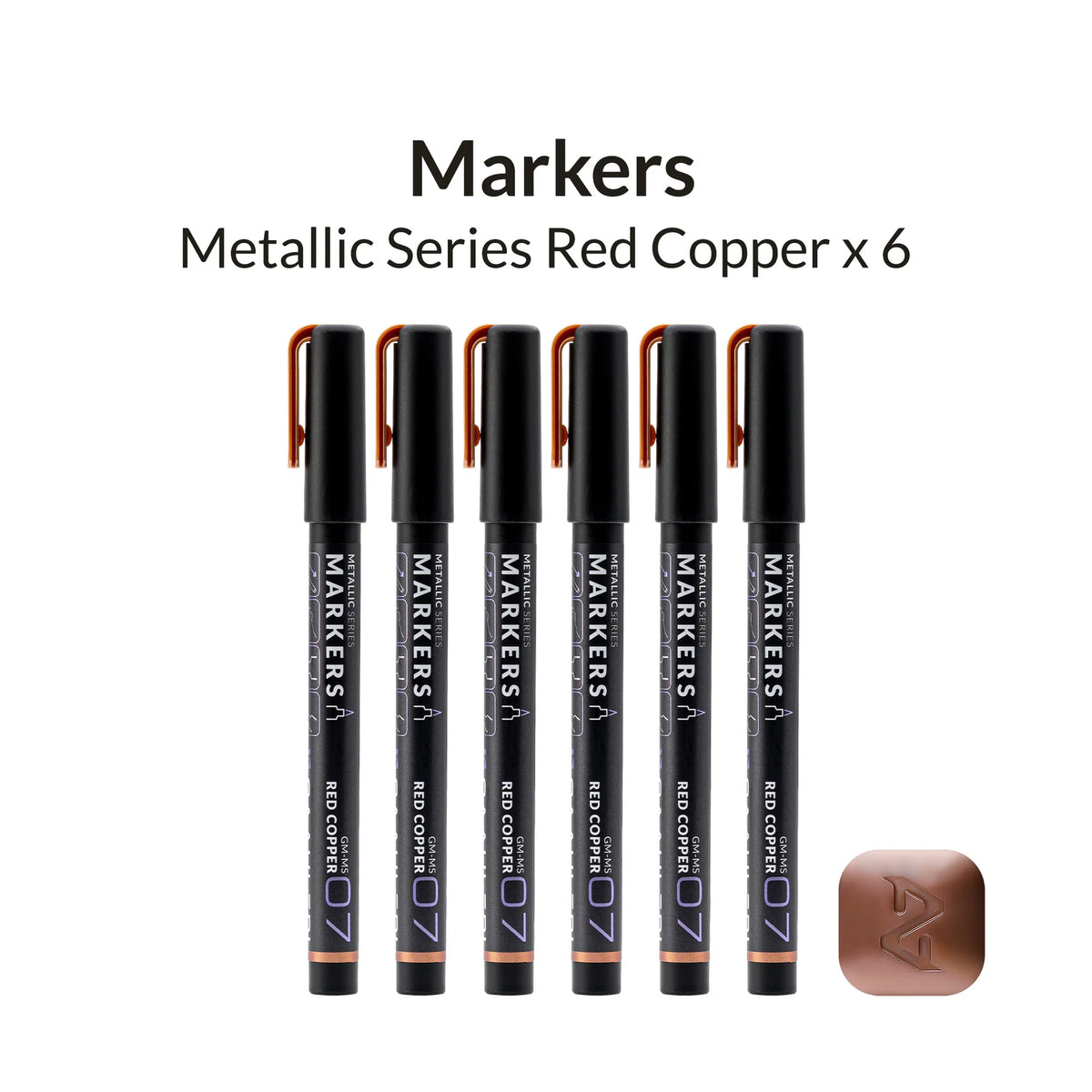 Metallic Series Markers Red Copper (Set of 6)