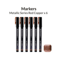 Metallic Series Markers Red Copper (Set of 6)