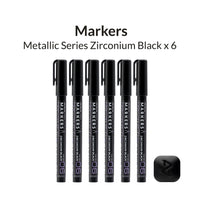 Metallic Series Markers Zirconium Black (Set of 6)
