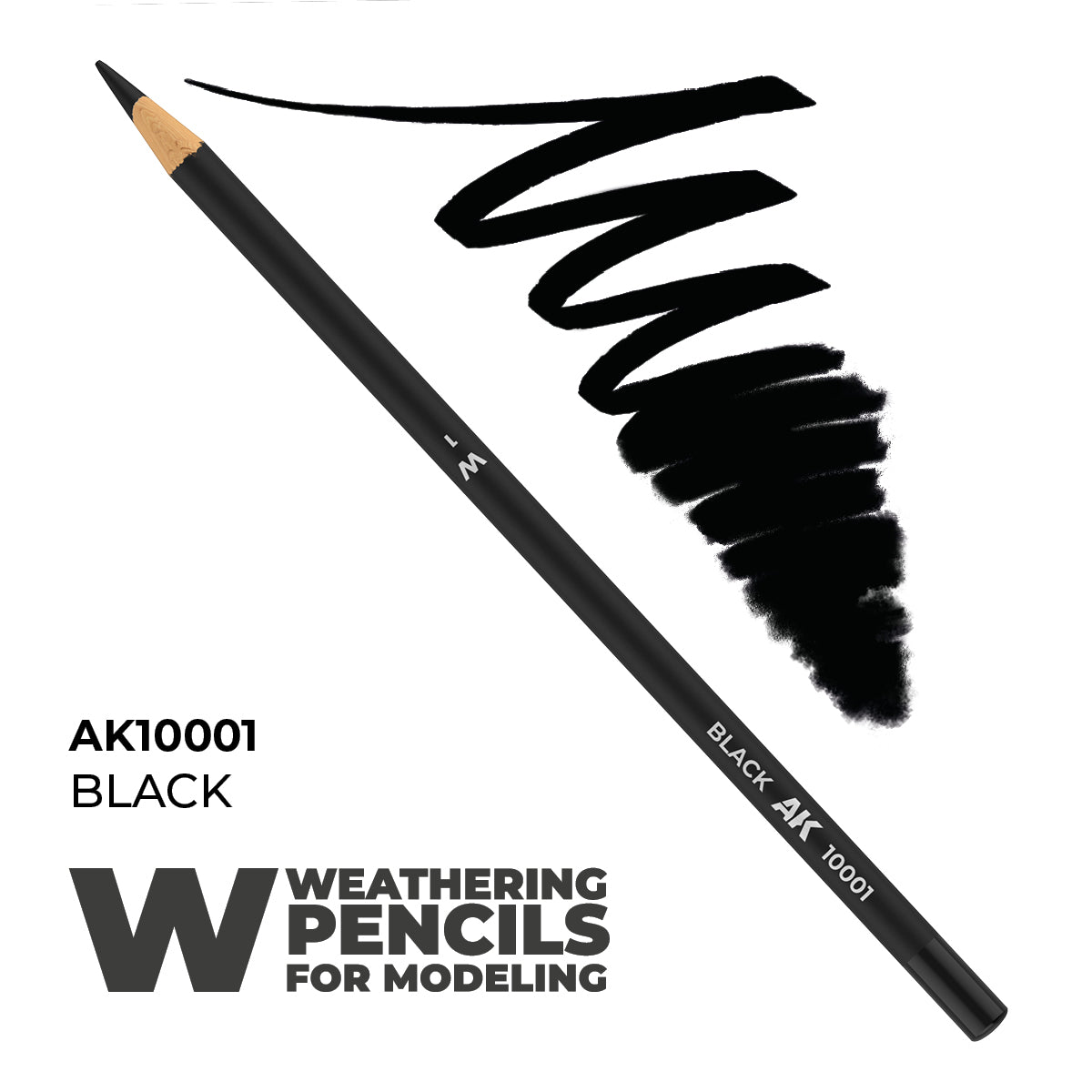 AK Interactive Weathering Pencil - Black (Box - 5 Units)