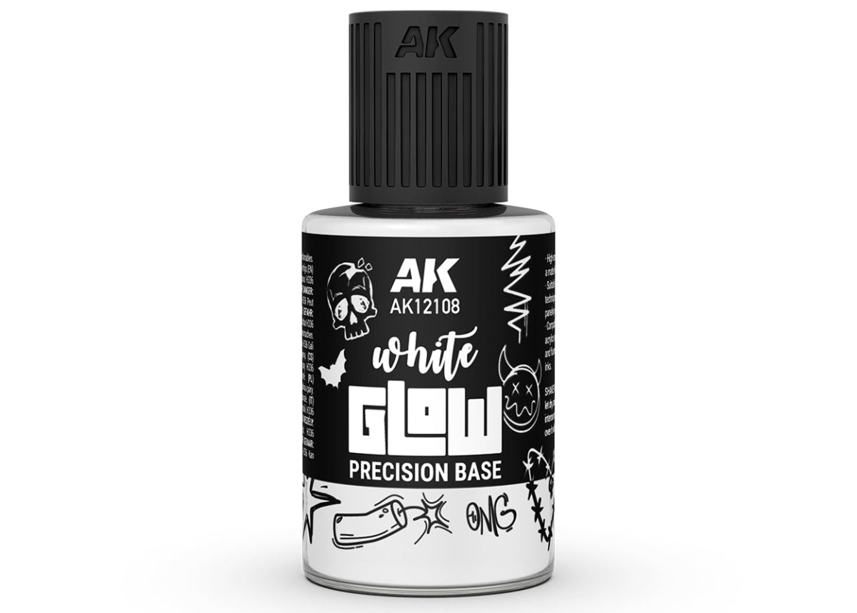 AK Interactive White Glow Precision Fluor Base 30ml