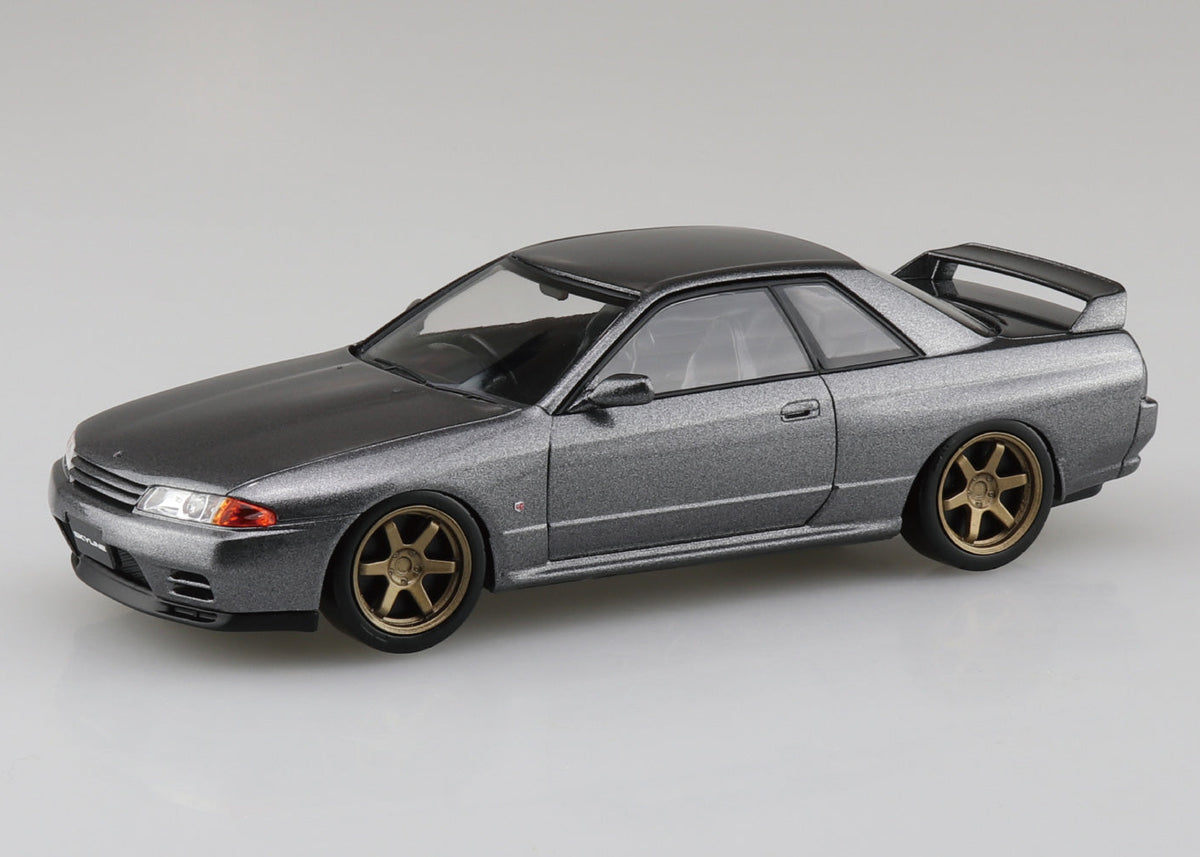 Aoshima 1/32 SNAP KIT #14CU-GG Nissan R32 Skyline GT-R Custom Wheel (Gun Gray Metallic)