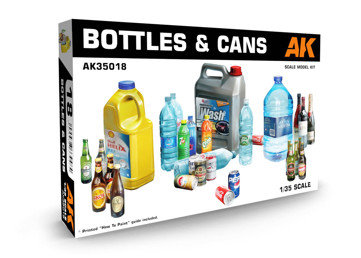 AK Interactive 1/35 Bottles & Cans